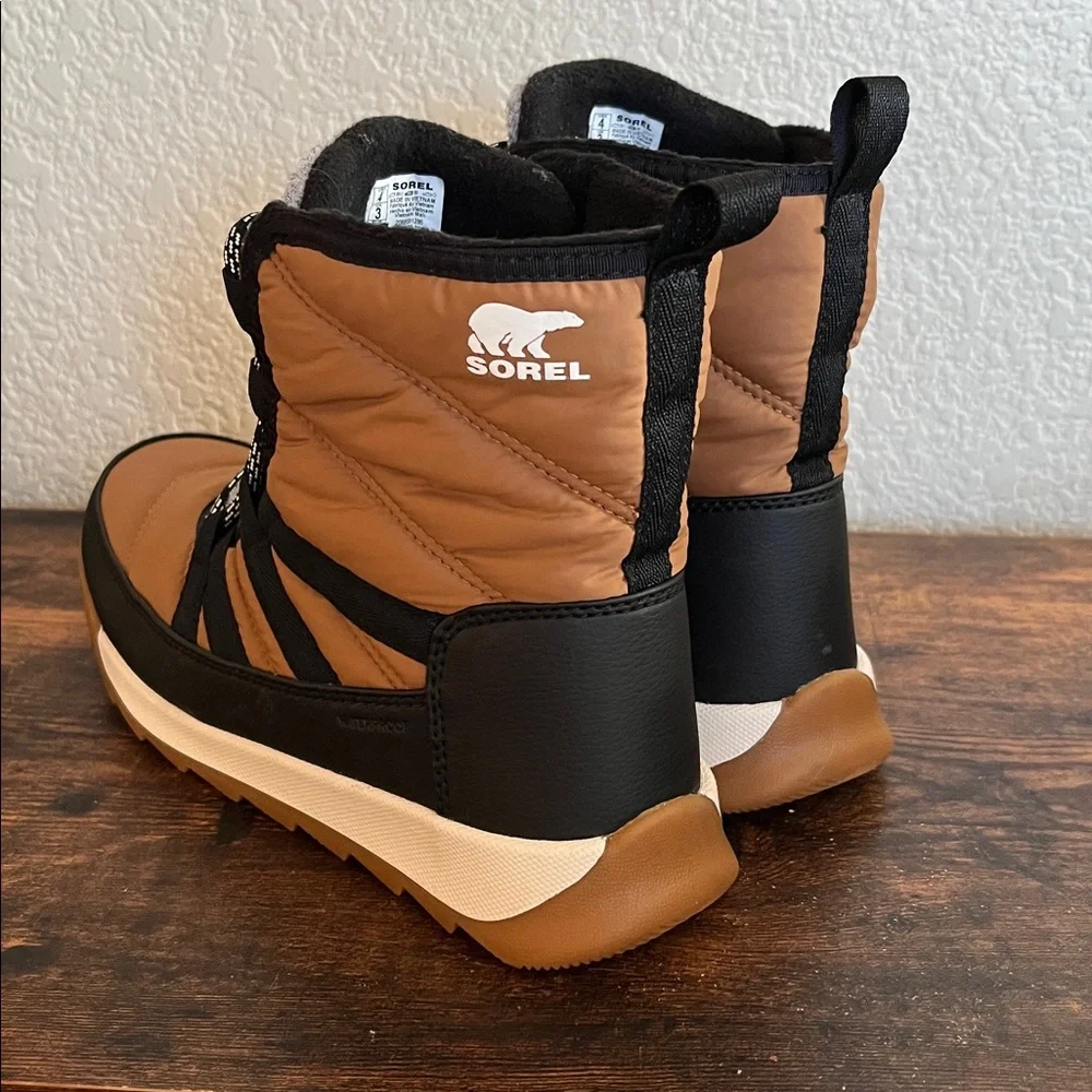 🆕 Sorel Whitney™ II Plus Lace WP Tawney Buff Black Snow Boots